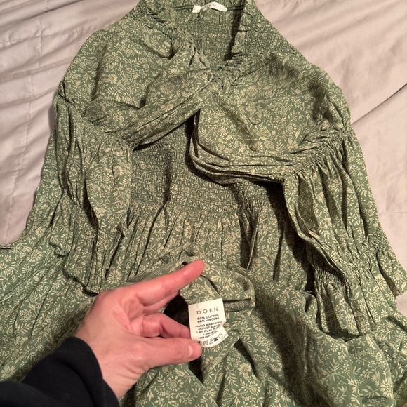 Dôen Colette Dress in Green Garden Bloom Size L - Picture 15 of 16